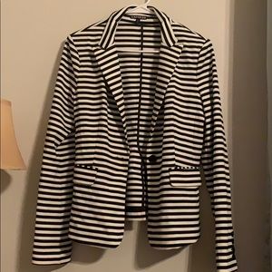 Black/white striped Blazer